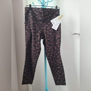 Athleta Salutations Stash Pocket II Printed 7/8 Leggings Camo Brown Size large